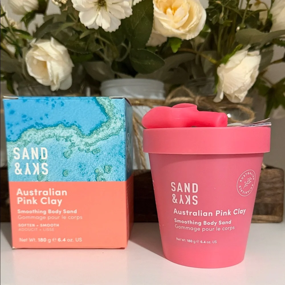 Sand & Sky Australian Pink Clay Smoothing Body Sand – 180g – New in Box